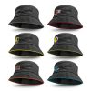 Black Bondi Bucket Hat - Coloured Trim