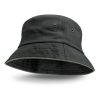 Black Bondi Bucket Hat - Coloured Trim