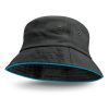 Black Bondi Bucket Hat - Coloured Trim