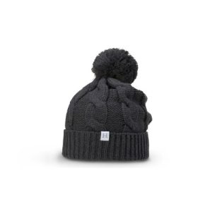 CHUNK TWIST KNIT BEANIE W/ CUFF & POM