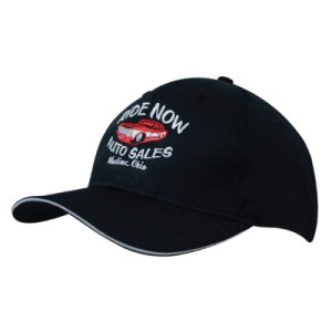 Poly Twill Cap with Sandwich Trim